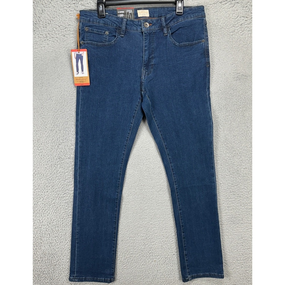Weatherproof‎ The Dillon Mens Vintage Straight Jeans 34X30 Blue Denim Pants NEW